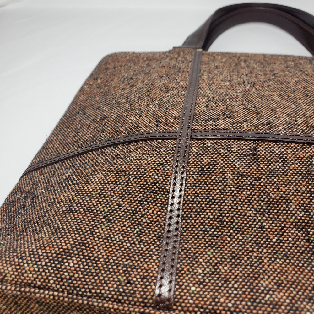 Pre Loved Etienne Aigner Brown Leather/Fabric Hand Held Purse - Picture 4 of 16